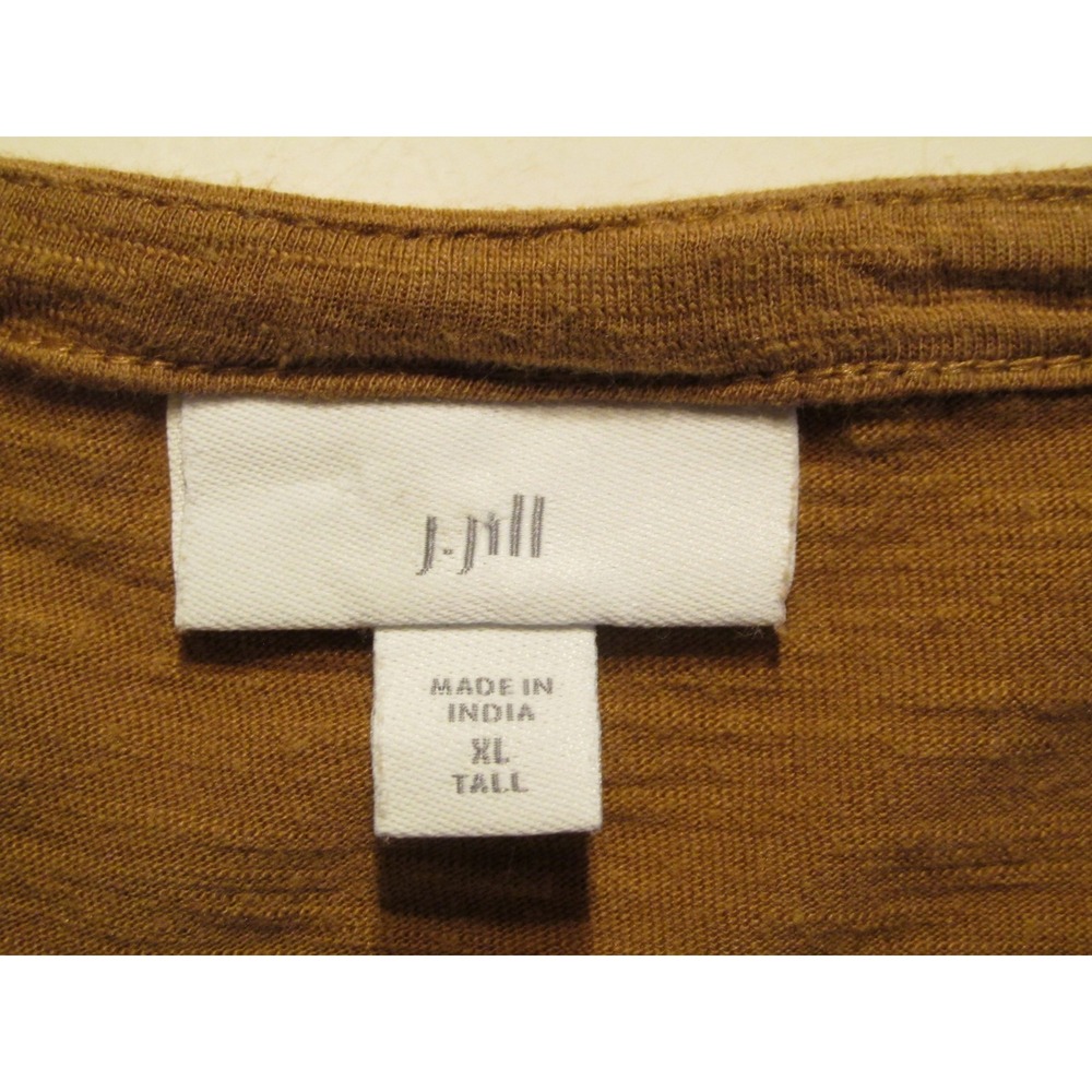 J. Jill Tunic Knit Sweater Women XL Tall Beige Stripes Tencel Modal Lagenlook - Picture 9 of 16